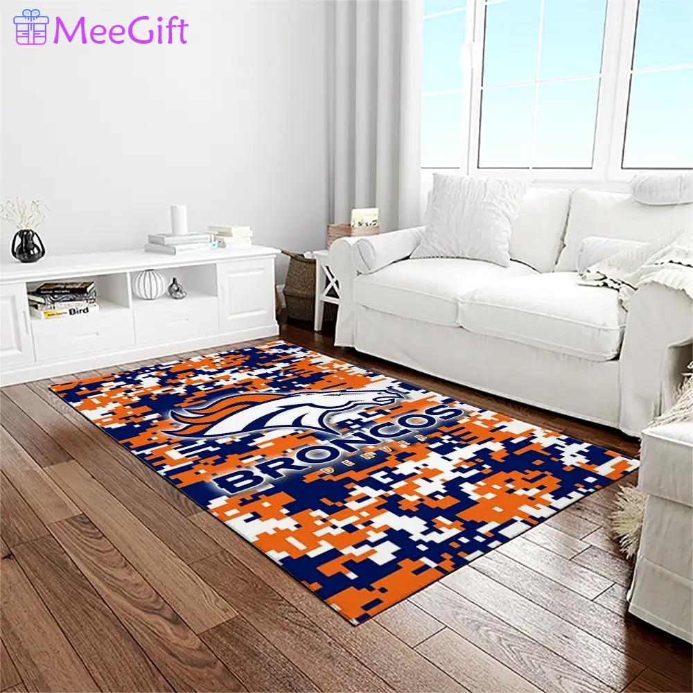 Nfl denver broncos football team logo rectangle area rug db35 Rectangle Rug