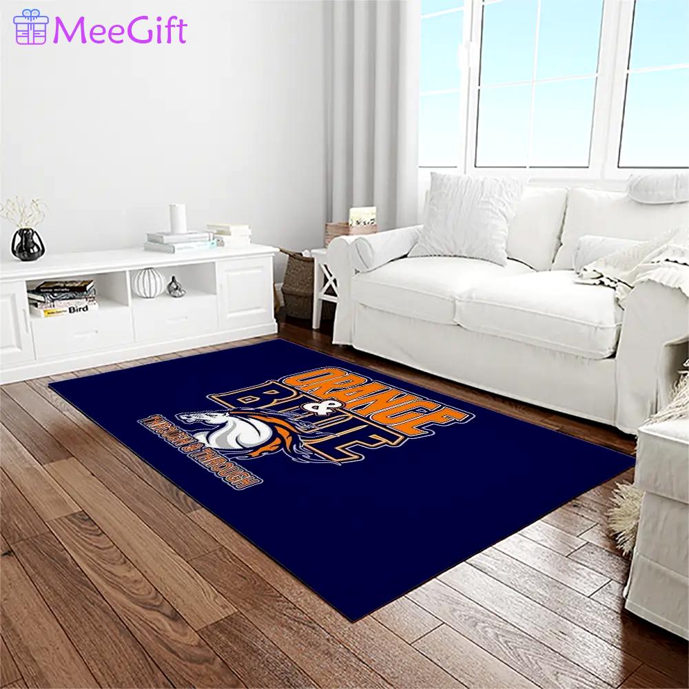 Nfl denver broncos football team logo rectangle area rug db44 Rectangle Rug