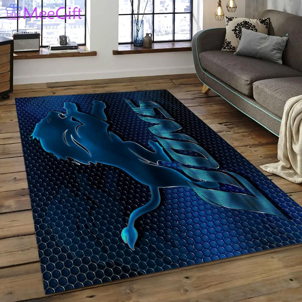 Nfl detroit lions football team logo rectangle area rug dl03 Rectangle Rug