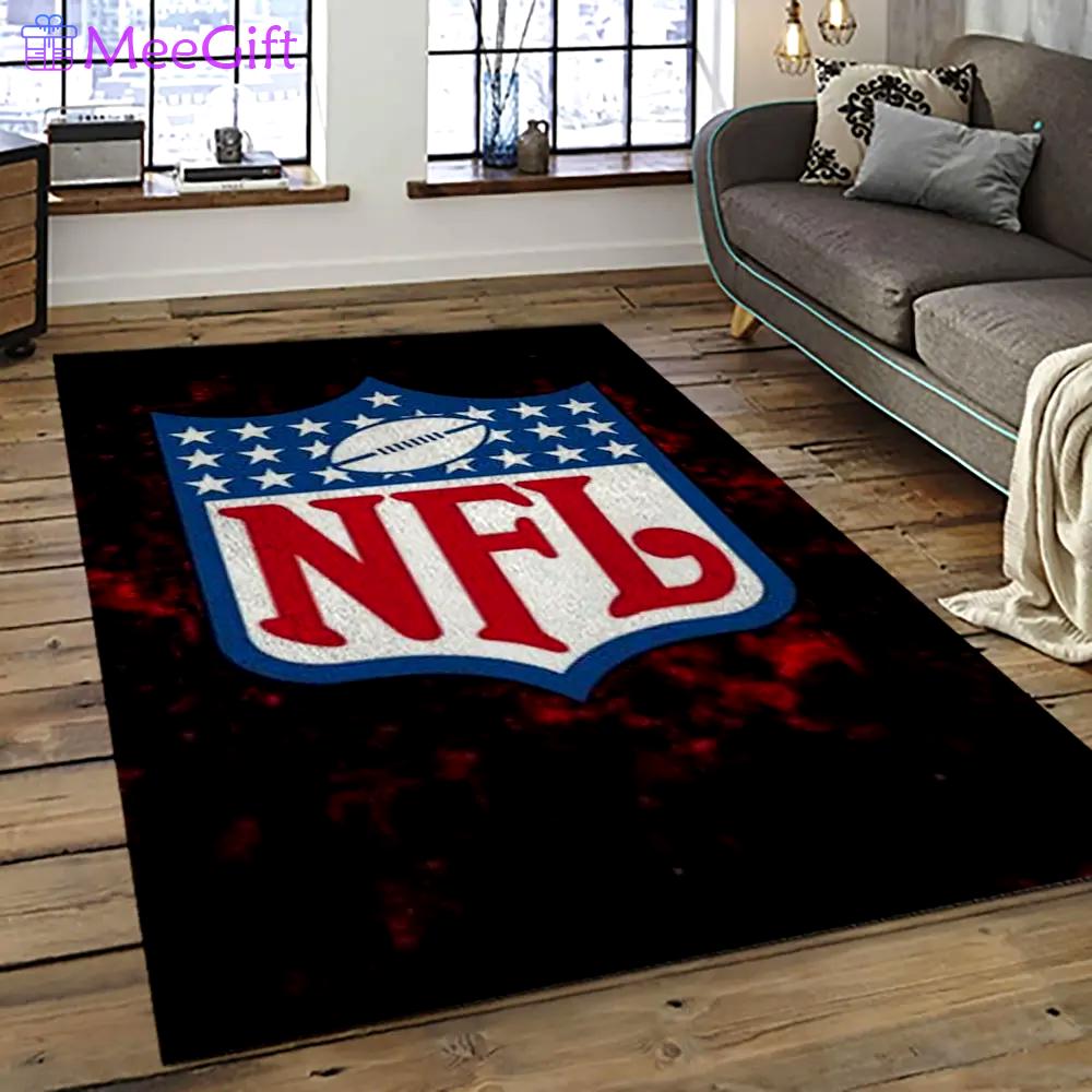 Nfl football league logo retangle carpet area rug home decor best gift for fan and friends nf19 Rectangle Rug