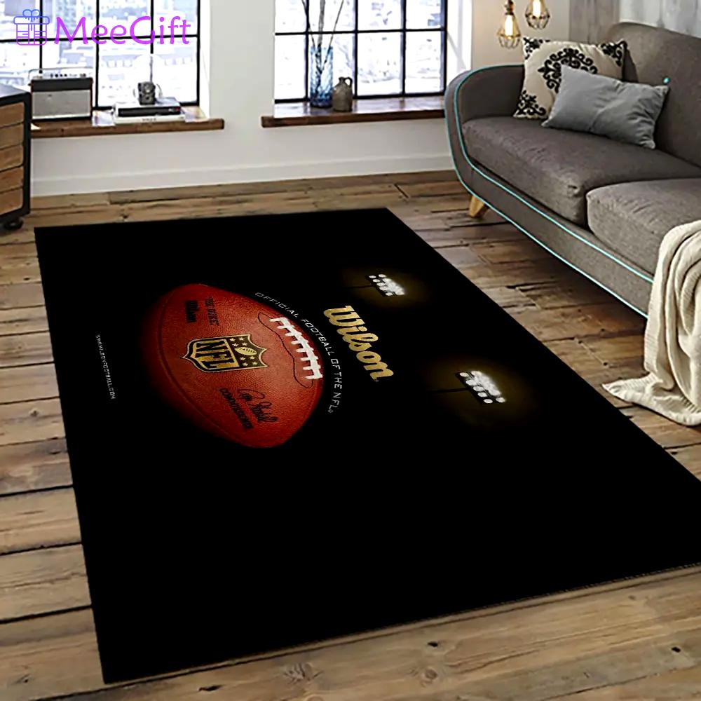 Nfl football league logo retangle carpet area rug home decor best gift for fan and friends nf4 Rectangle Rug