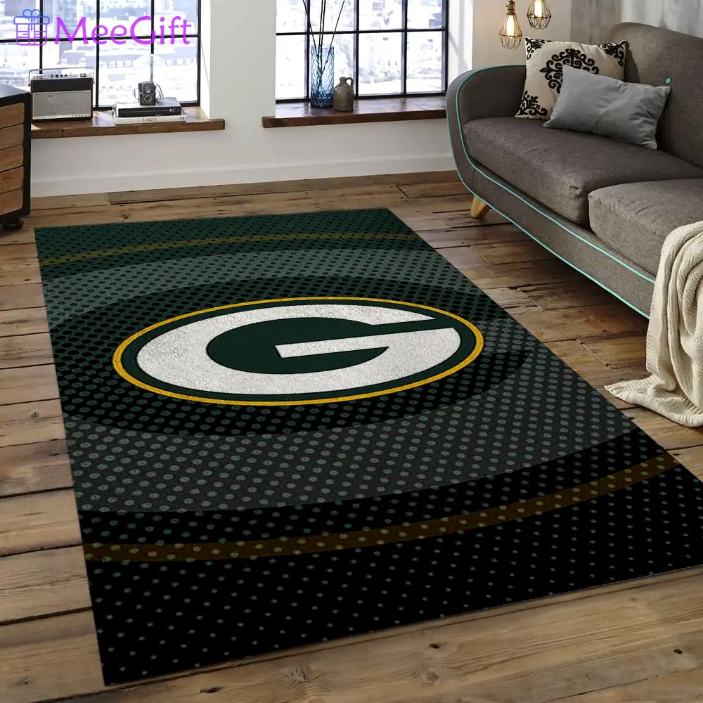 Nfl green bay packers football team logo rectangle area rug gbp22 Rectangle Rug