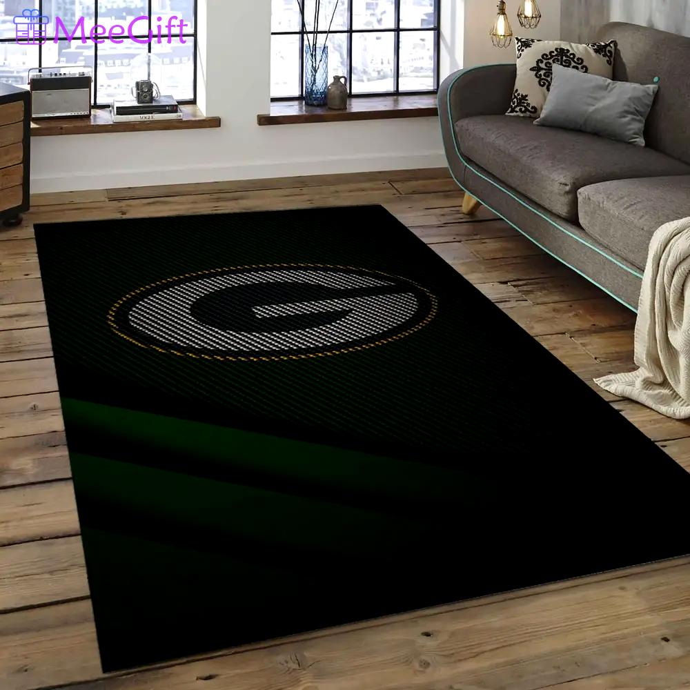 Nfl green bay packers football team logo rectangle area rug gbp35 Rectangle Rug