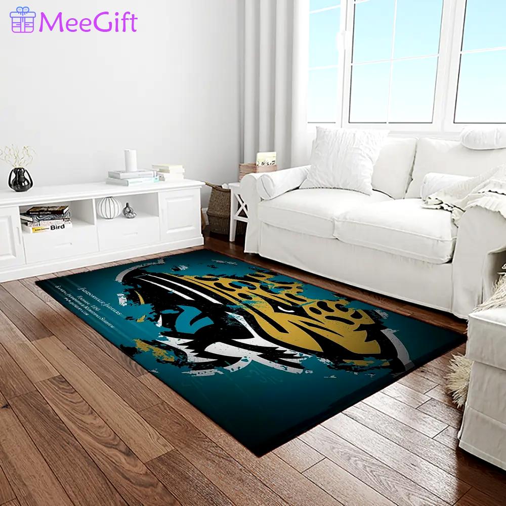 Nfl jacksonville jaguars football team logo rectangle area rug jj37 Rectangle Rug