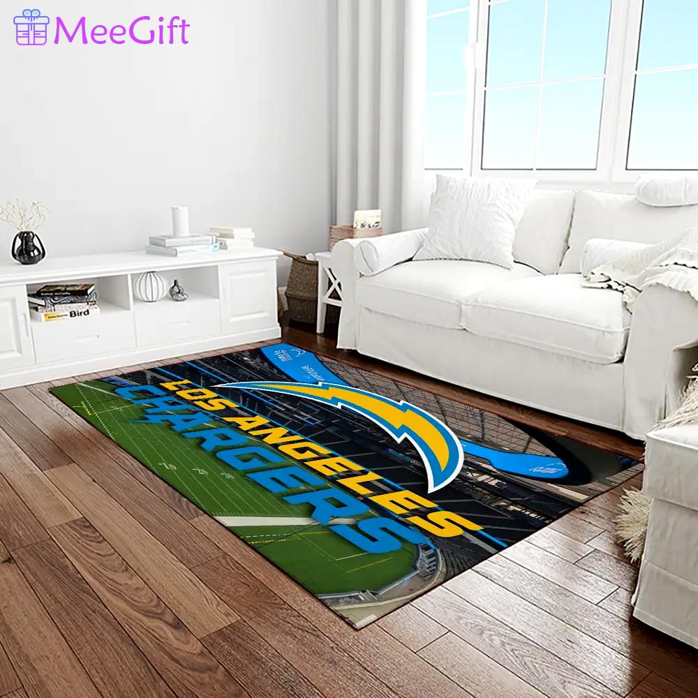 Nfl los angeles chargers football team logo rectangle area rug lac02 Rectangle Rug