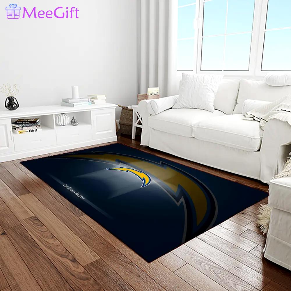 Nfl los angeles chargers football team logo rectangle area rug lac24 Rectangle Rug