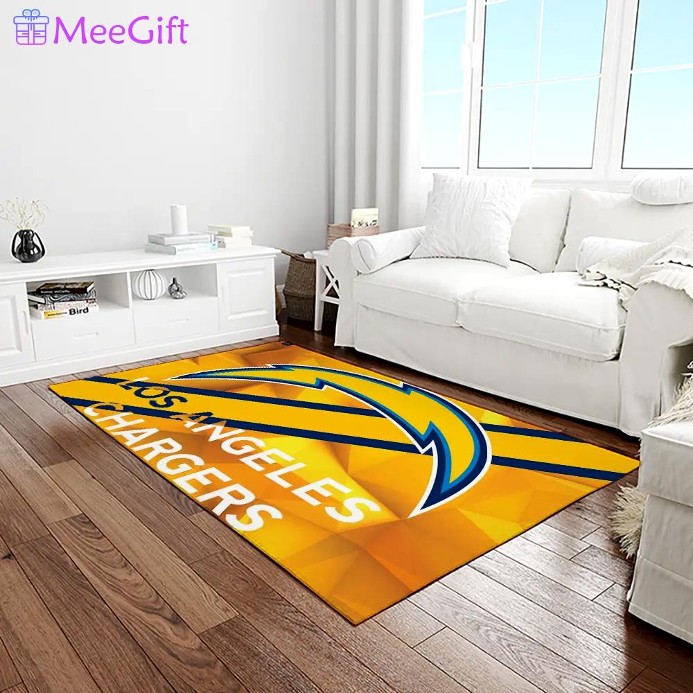 Nfl los angeles chargers football team logo rectangle area rug lac46 Rectangle Rug