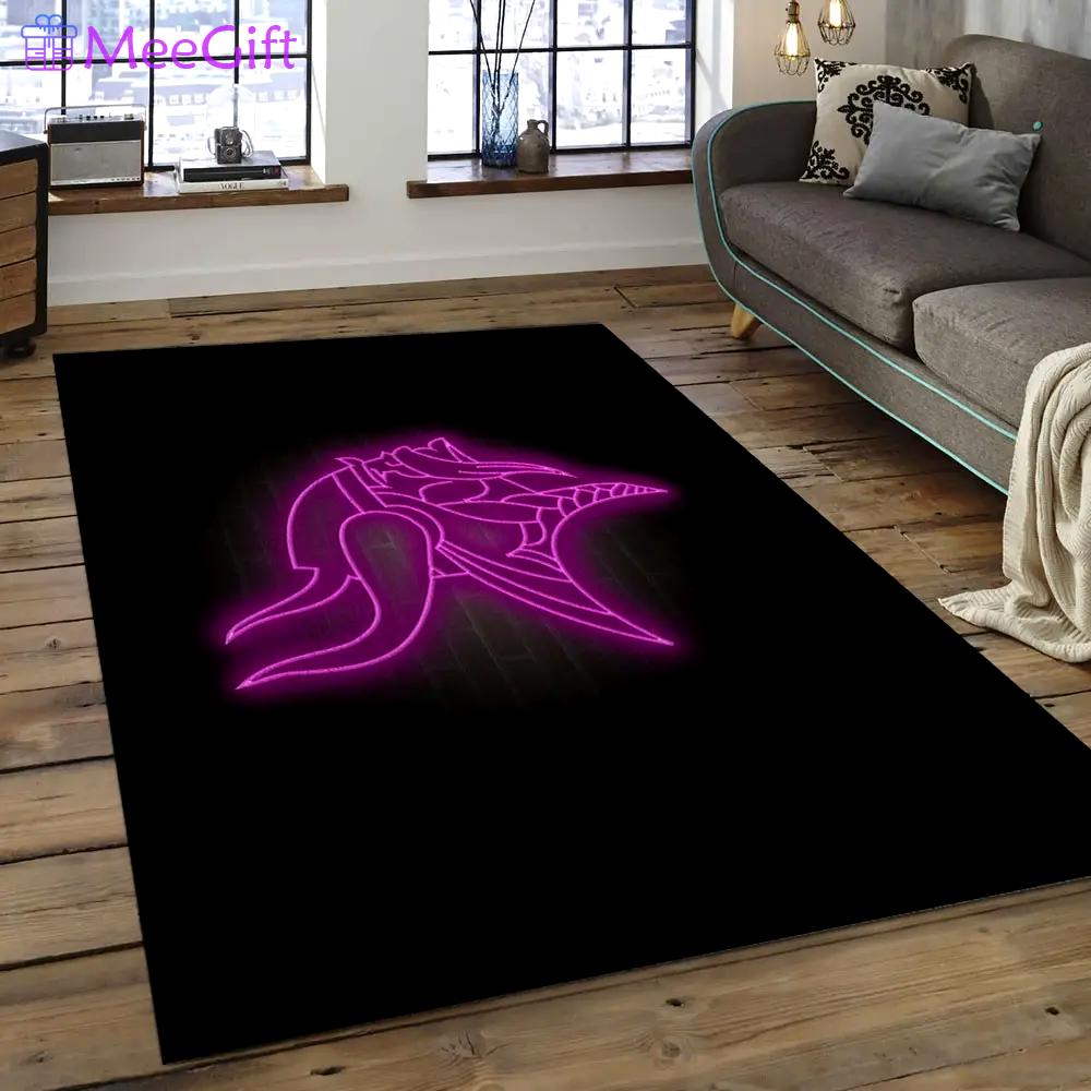Nfl minnesota vikings football team logo rectangle area mv04 Rectangle Rug