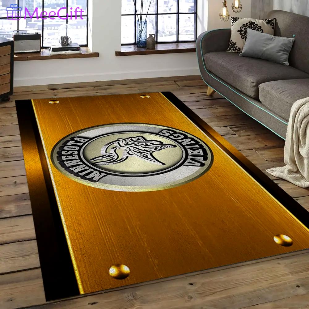 Nfl minnesota vikings football team logo rectangle area mv57 Rectangle Rug