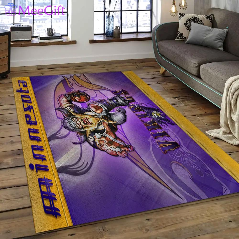Nfl minnesota vikings football team logo rectangle area mv65 Rectangle Rug