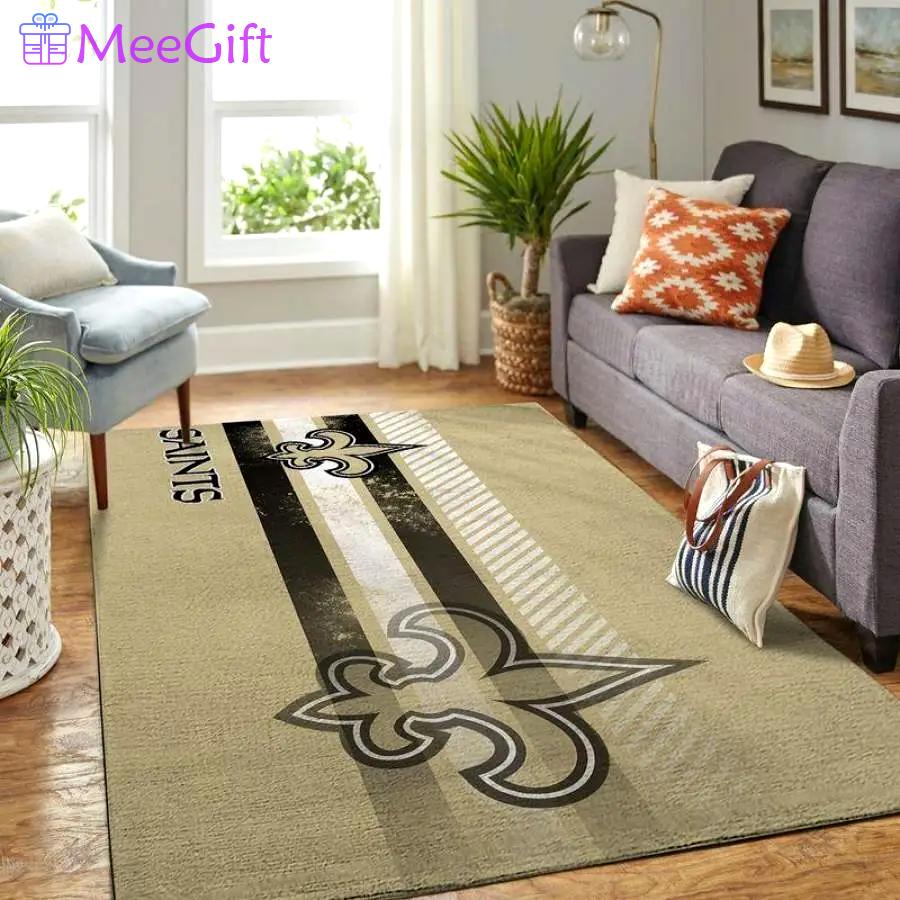 Nfl new orleans saints football area rug living room rug home decor 1912212 Rectangle Rug