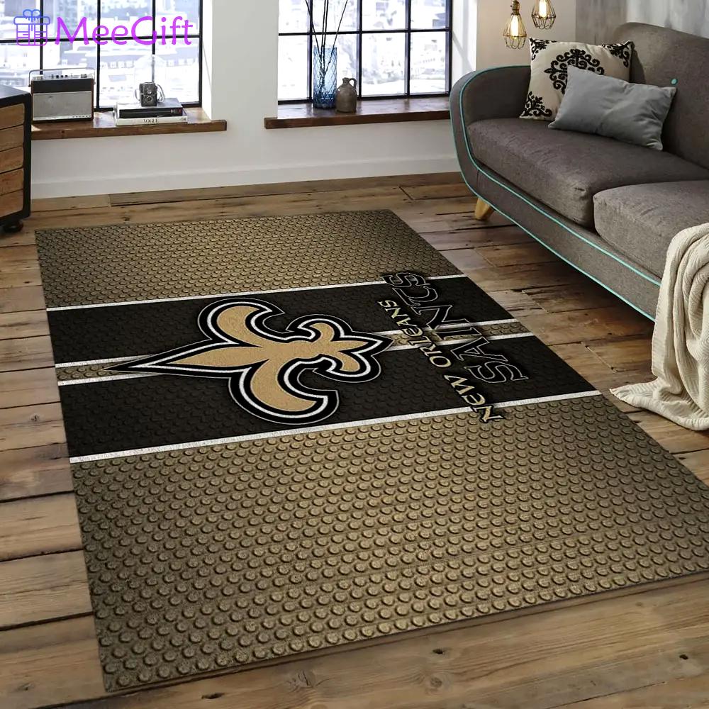 Nfl new orleans saints football team logo rectangle area rug nos03 Rectangle Rug