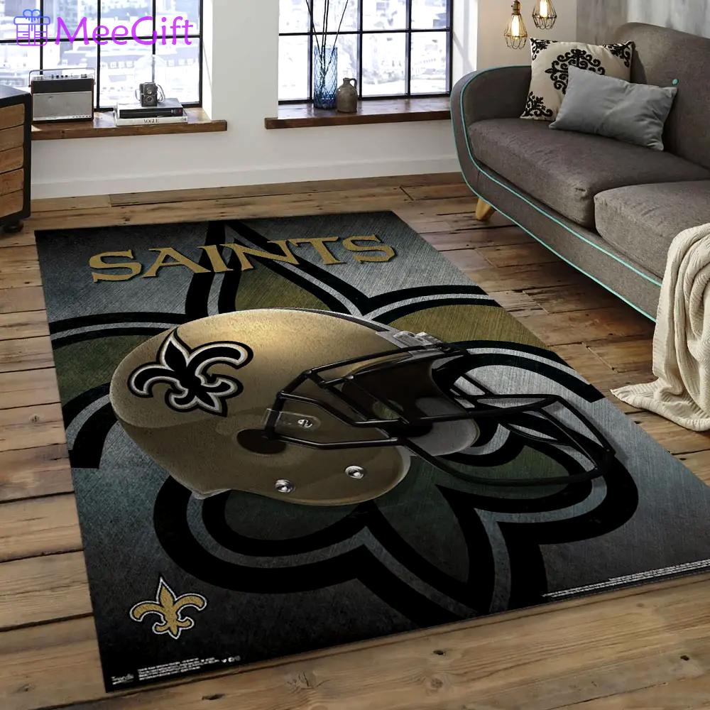 Nfl new orleans saints football team logo rectangle area rug nos44 Rectangle Rug