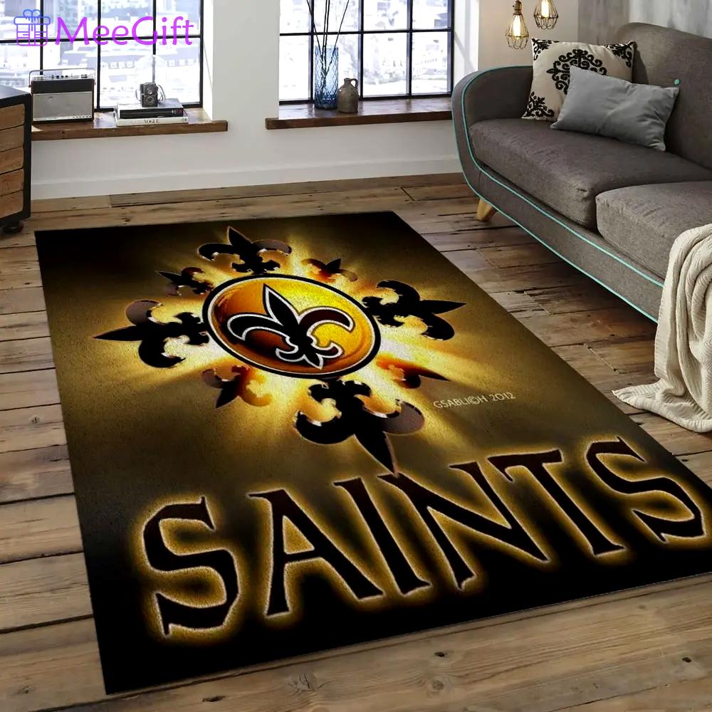 Nfl new orleans saints football team logo rectangle area rug nos57 Rectangle Rug