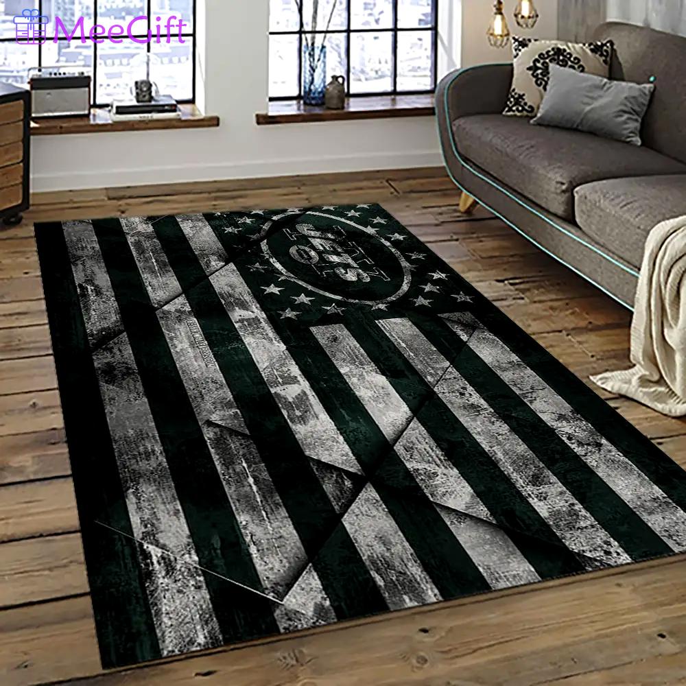 Nfl new york jets football team logo sport carpet rectangle area rug for living room nyj35 Rectangle Rug