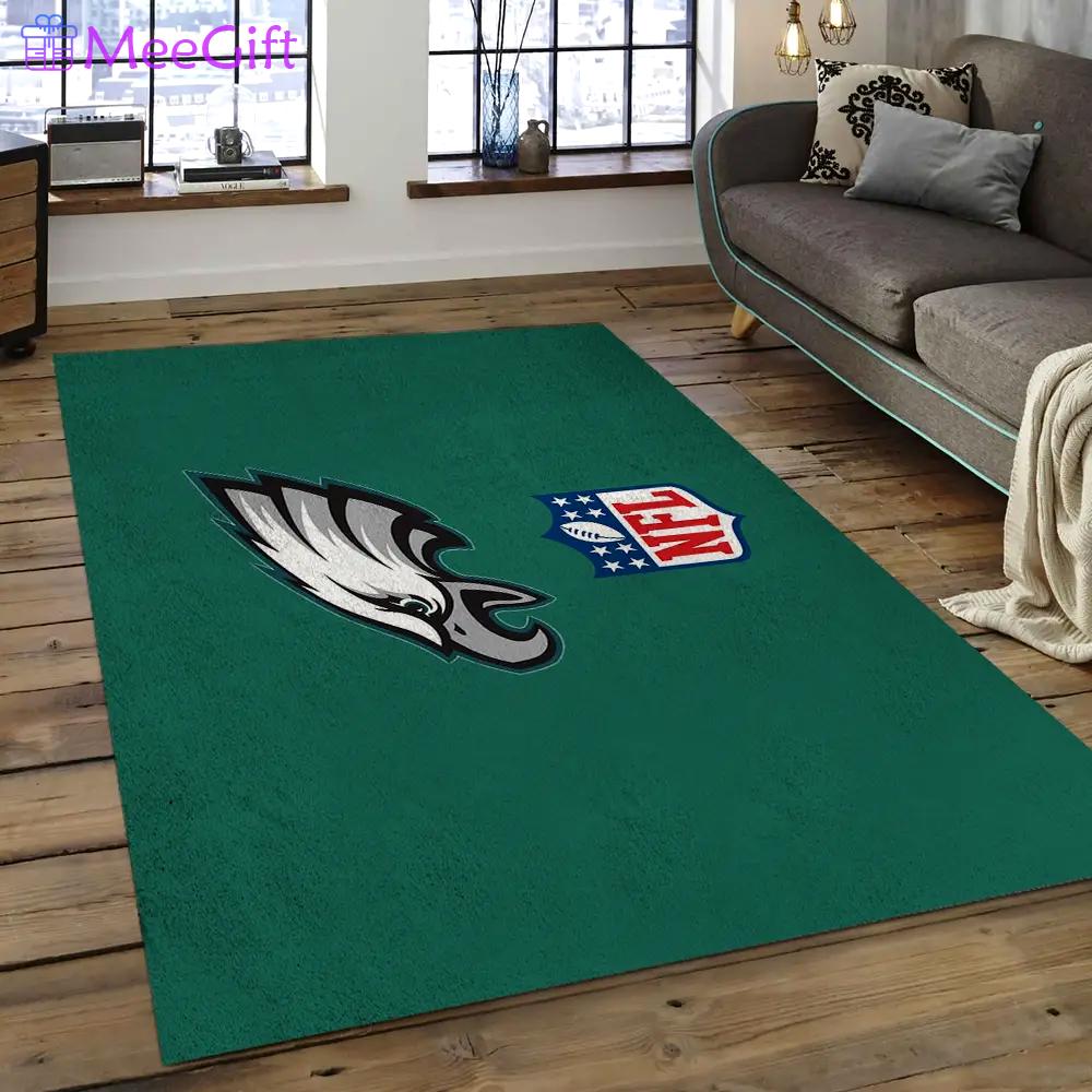 Nfl philadelphia eagles football team logo rectangle area rug pe13 Rectangle Rug