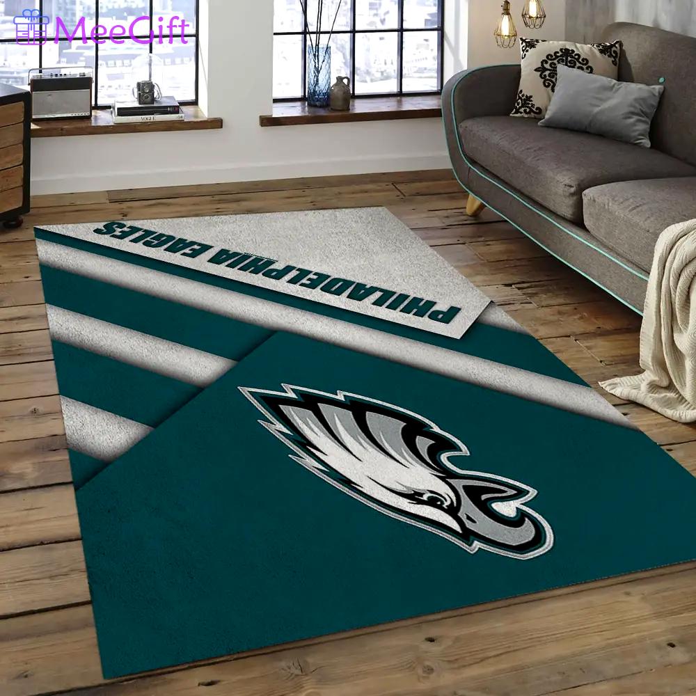 Nfl philadelphia eagles football team logo rectangle area rug pe15 Rectangle Rug