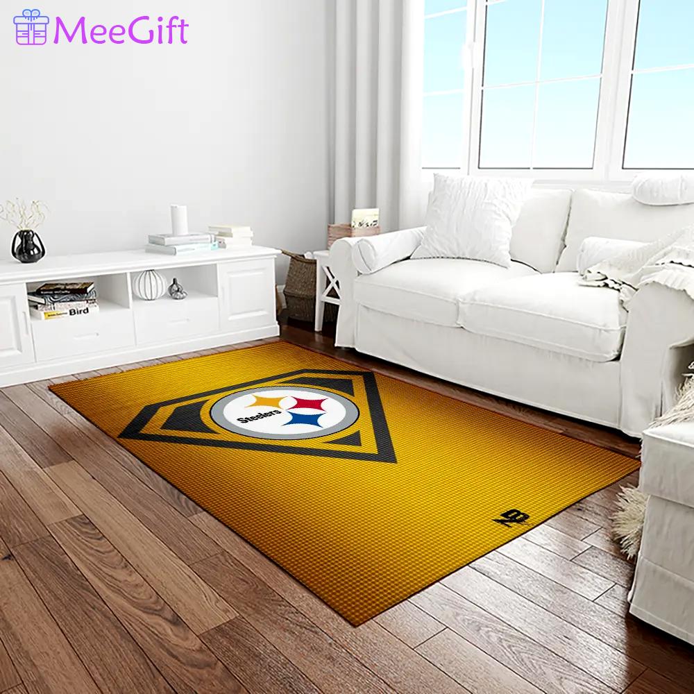 Nfl pittsburgh steelers football team logo rectangle area rug ptts06 Rectangle Rug