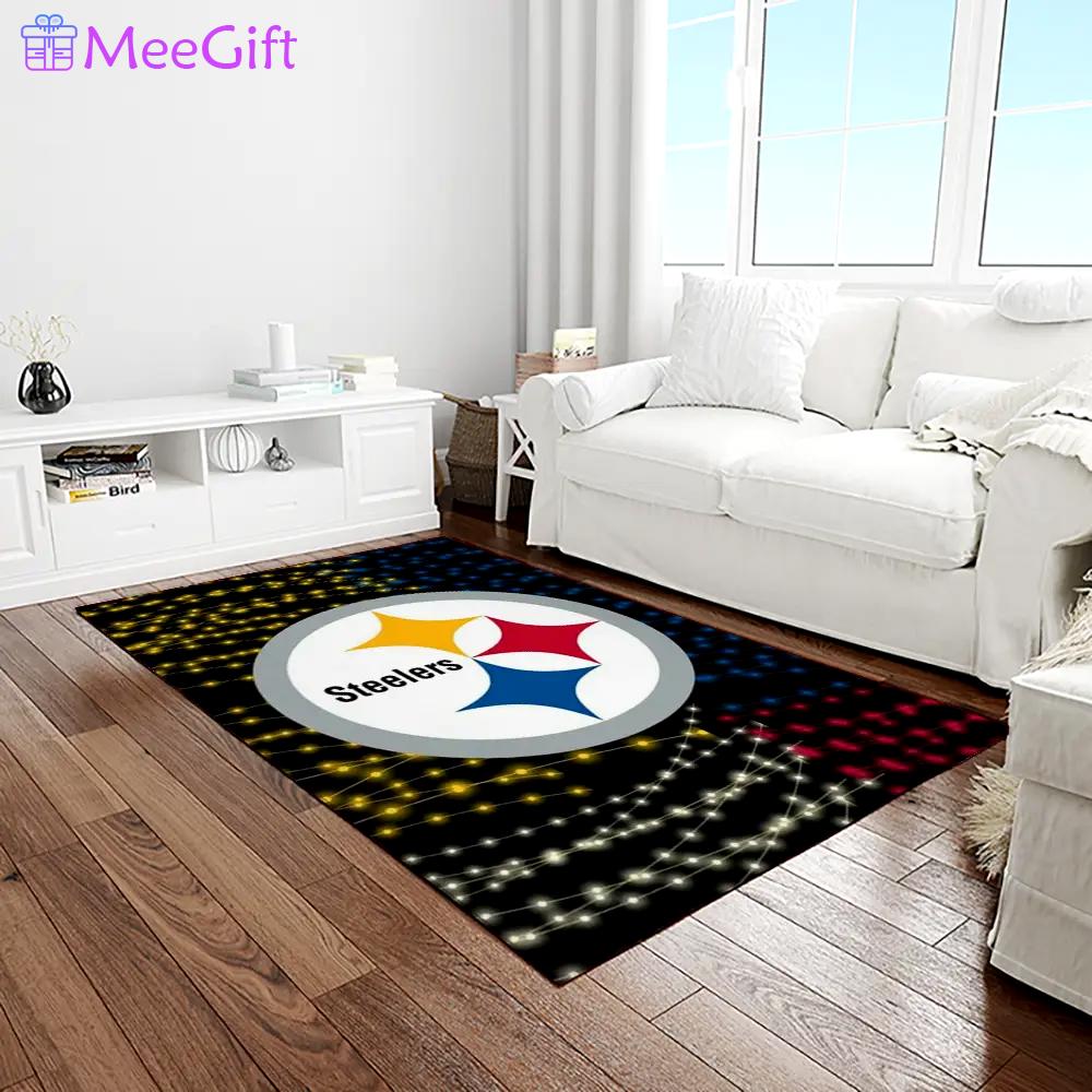 Nfl pittsburgh steelers football team logo rectangle area rug ptts11 Rectangle Rug