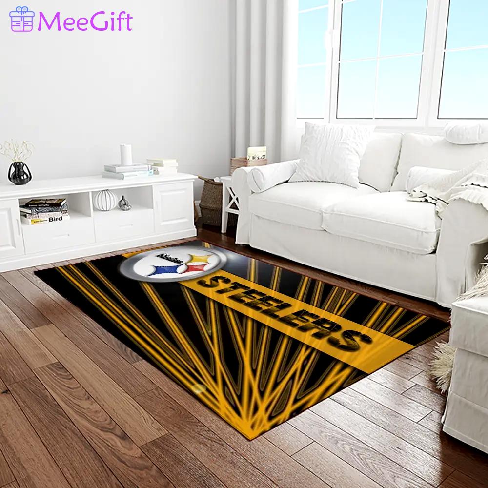 Nfl pittsburgh steelers football team logo rectangle area rug ptts12 Rectangle Rug