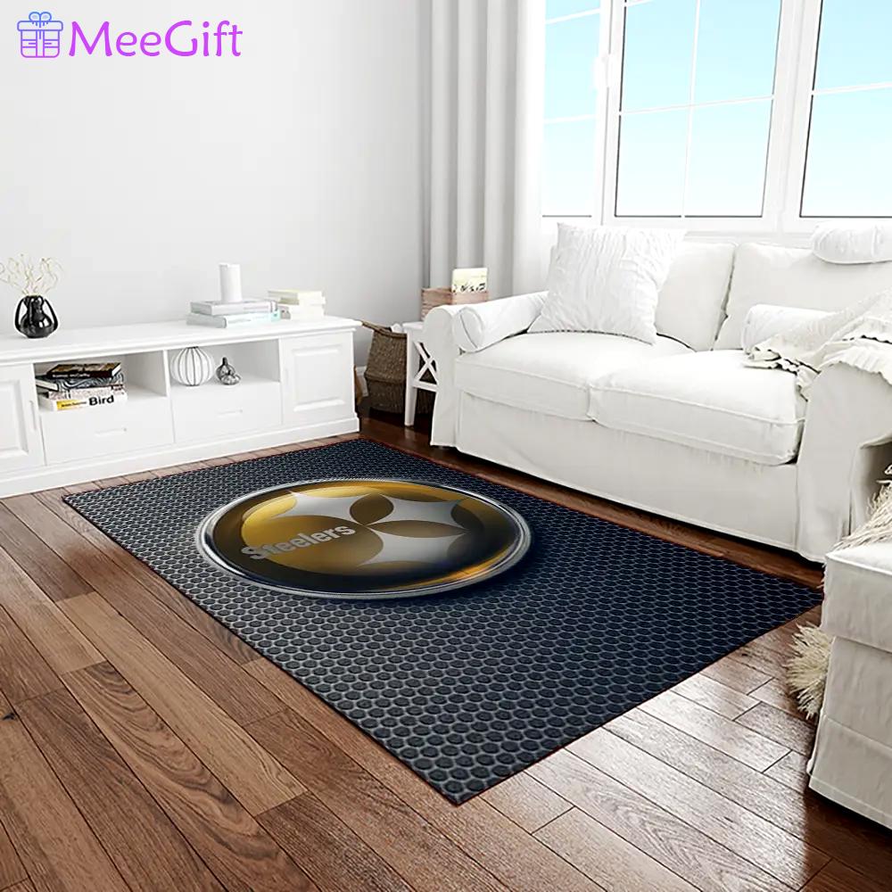 Nfl pittsburgh steelers football team logo rectangle area rug ptts21 Rectangle Rug