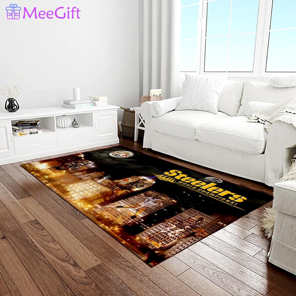 Nfl pittsburgh steelers football team logo rectangle area rug ptts44 Rectangle Rug