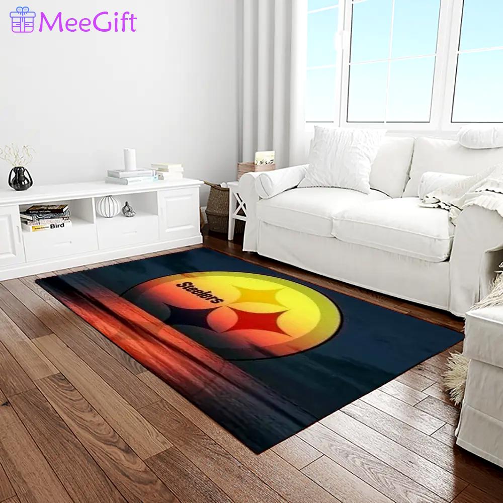 Nfl pittsburgh steelers football team logo rectangle area rug ptts45 Rectangle Rug
