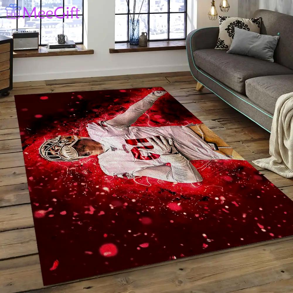 Nfl san francisco 49ers football team logo rectangle area sfs26 Rectangle Rug
