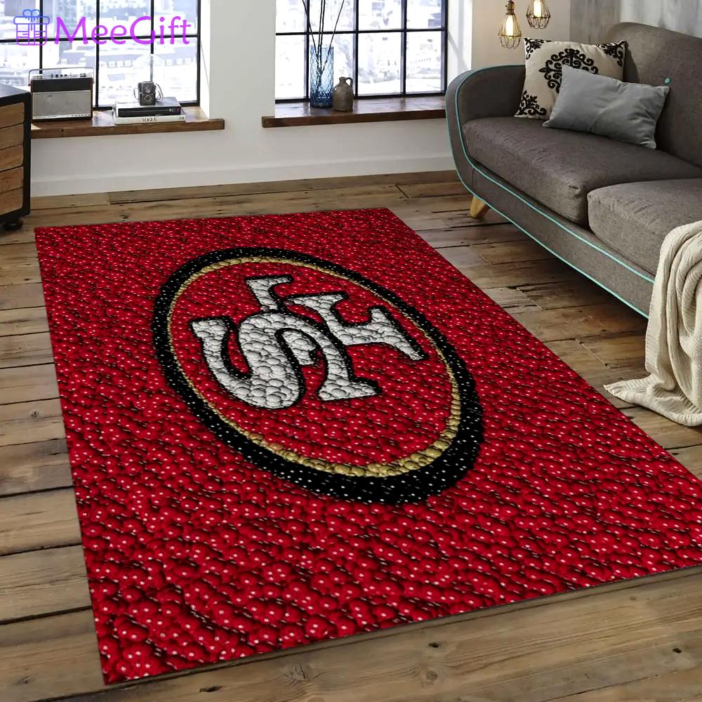 Nfl san francisco 49ers football team logo rectangle area sfs37 Rectangle Rug