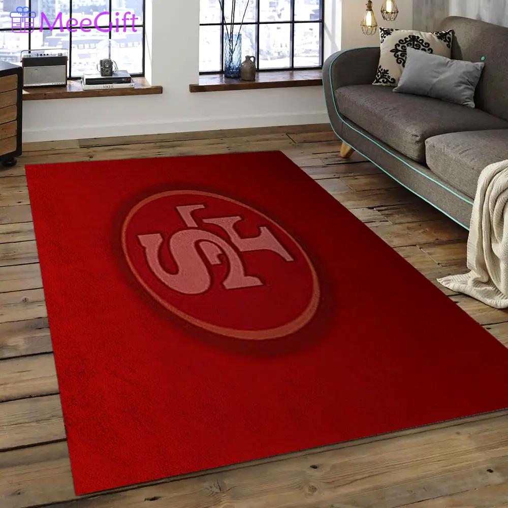 Nfl san francisco 49ers football team logo rectangle area sfs39 Rectangle Rug