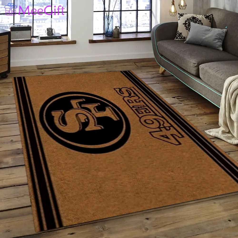 Nfl san francisco 49ers football team logo rectangle area sfs48 Rectangle Rug