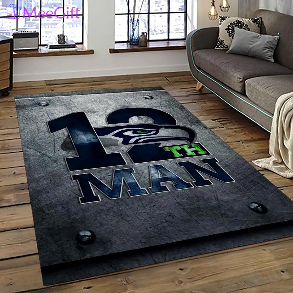 Nfl seattle seahawks football team logo sport carpet area rug home decor best gift for friends ss34 Rectangle Rug