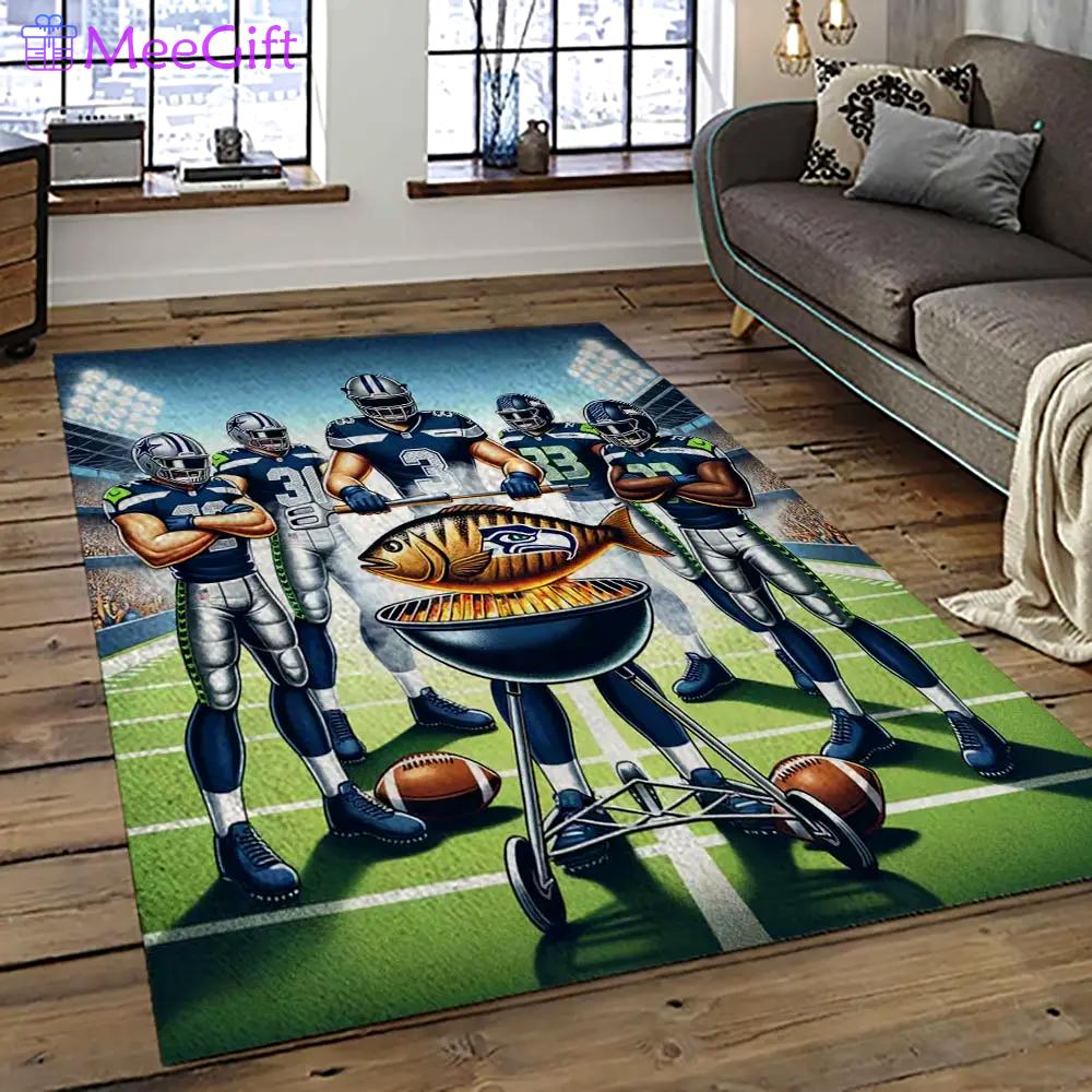 Nfl seattle seahawks football team logo sport carpet area rug home decor best gift for friends ss46 Rectangle Rug