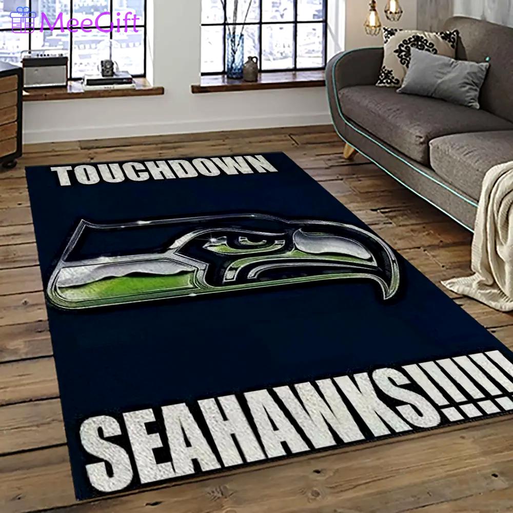 Nfl seattle seahawks football team logo sport carpet area rug home decor best gift for friends ss66 Rectangle Rug