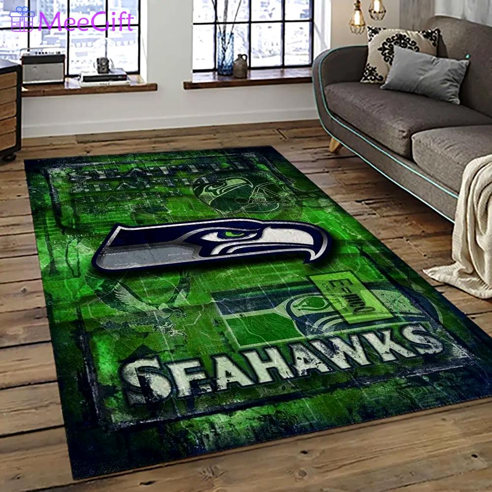 Nfl seattle seahawks football team logo sport carpet area rug home decor best gift for friends ss76 Rectangle Rug