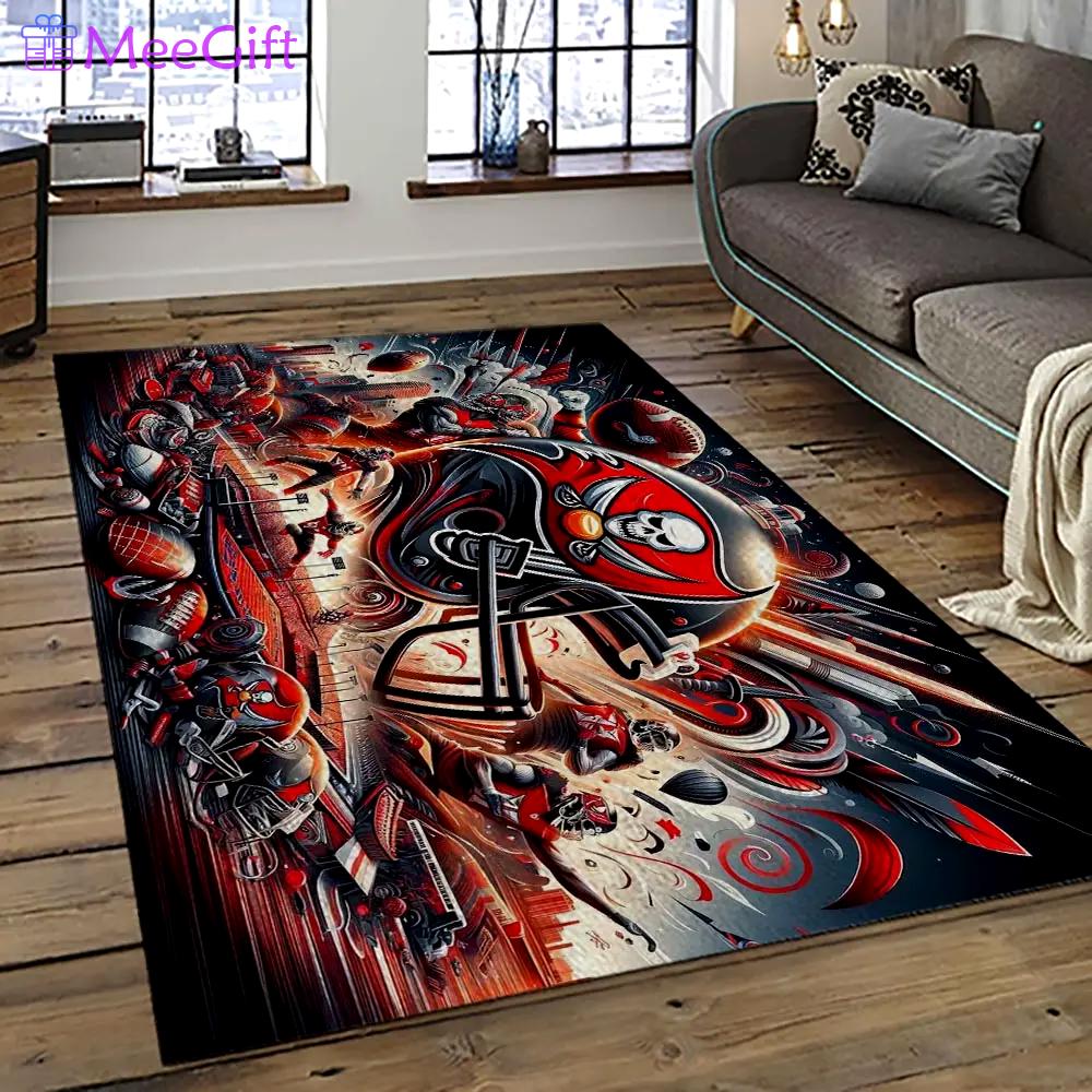 Nfl tampa bay buccaneers football team logo sport carpet area rug home decor best gift for friends tpbb4 Rectangle Rug