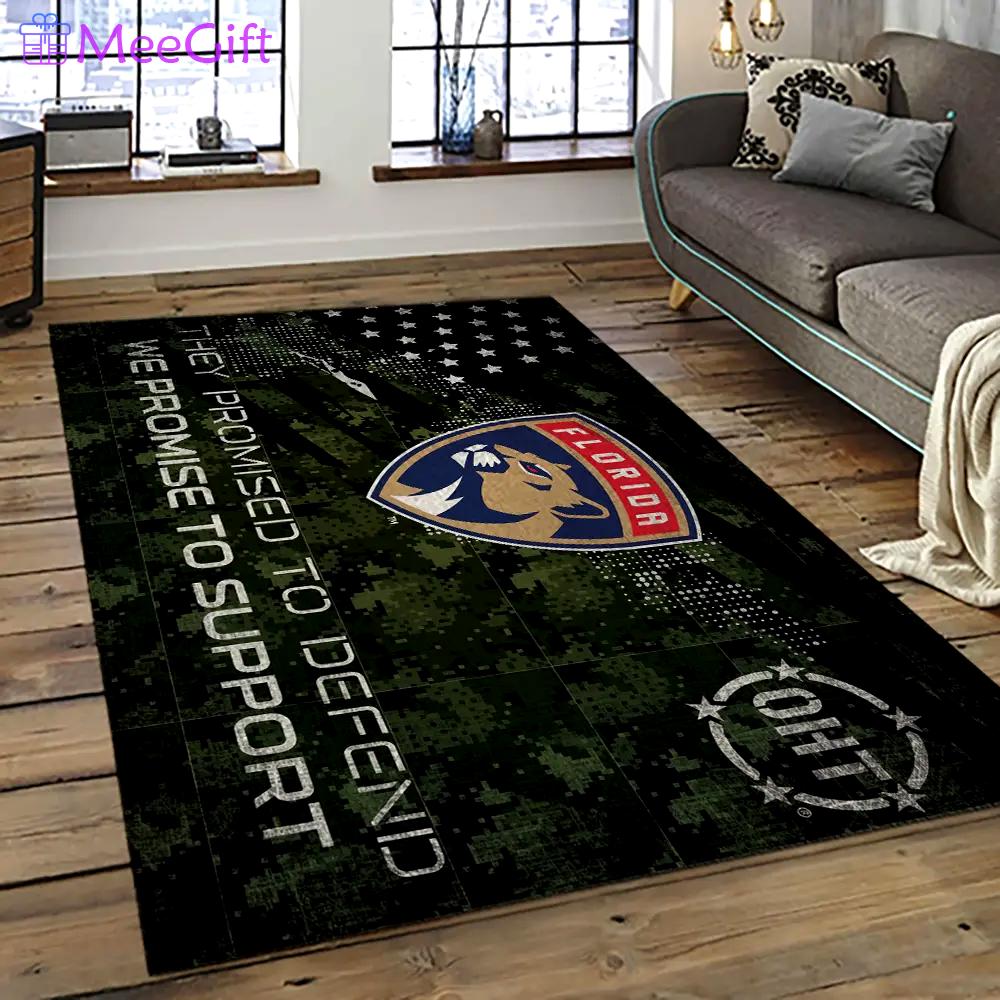 Nhl florida panthers hockey team logo sport carpet rectangle area rug for living room fp15 Rectangle Rug