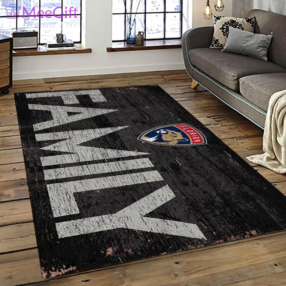 Nhl florida panthers hockey team logo sport carpet rectangle area rug for living room fp16 Rectangle Rug