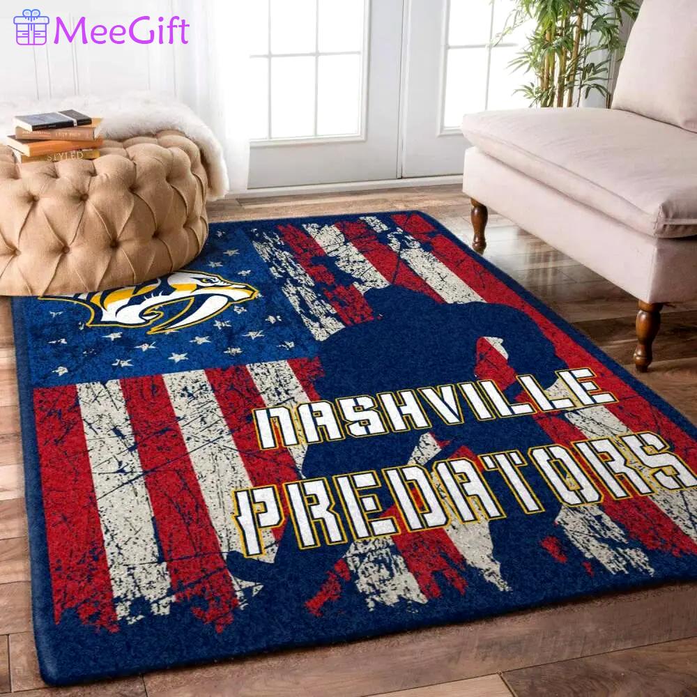 Nhl nashville predators dhcld3009 rug living room rug home decor Rectangle Rug