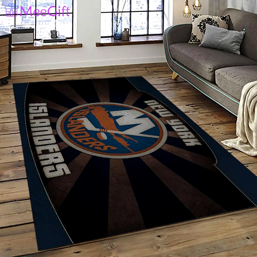 Nhl new york islanders hockey team logo sport carpet rectangle area rug for living room nyi24 Rectangle Rug