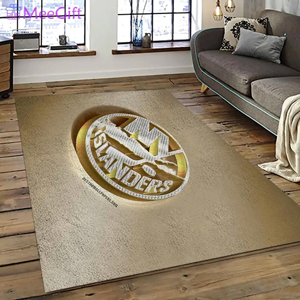 Nhl new york islanders hockey team logo sport carpet rectangle area rug for living room nyi83 Rectangle Rug