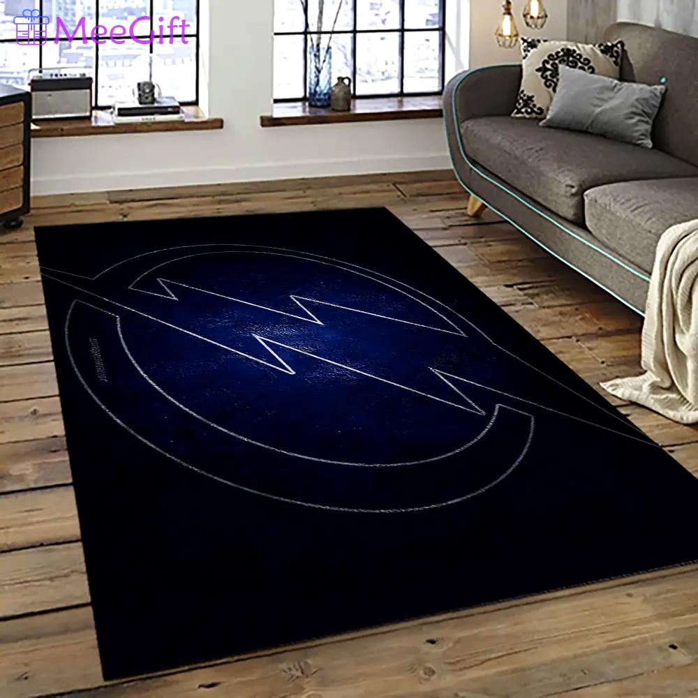 Nhl tampa bay lightning hockey team logo sport carpet rectangle area rug for living room tbl61 Rectangle Rug