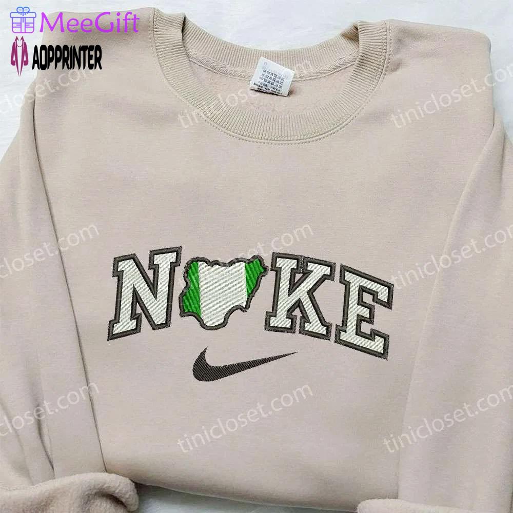 Nigeria x nike embroidered shirt: national day gifts & nike inspired apparel Embroidered Shirt