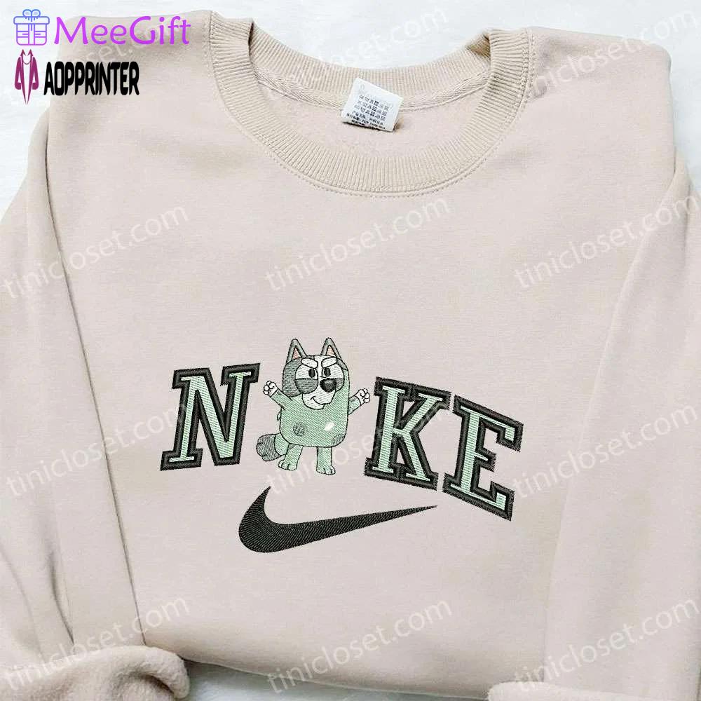 Nike cartoon embroidered sweatshirt: muffin x bluey – inspired shirt Embroidered Shirt