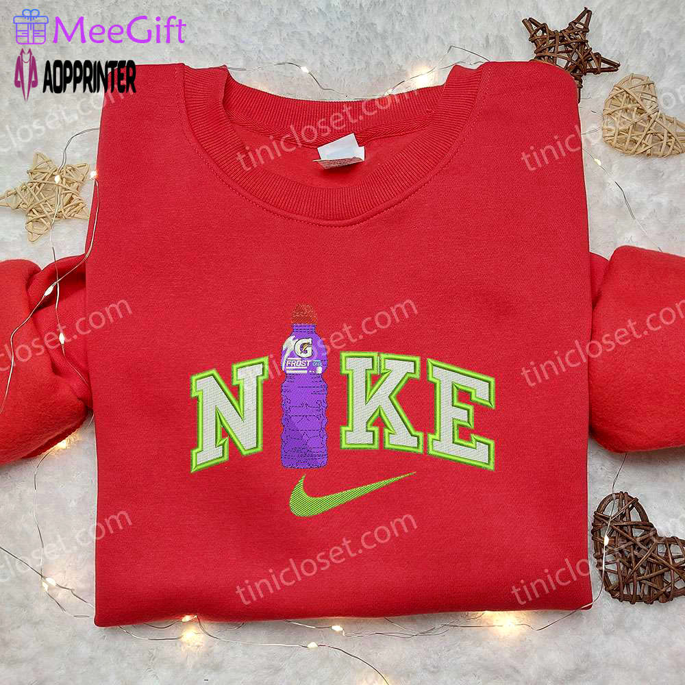 Nike embroidered shirt: custom gift for son bottle design Embroidered Shirt