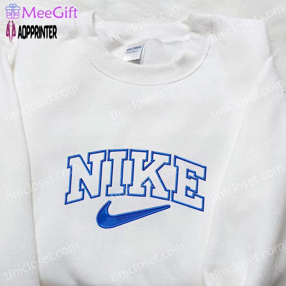Nike inspired embroidered shirt: perfect family gift outline design Embroidered Shirt