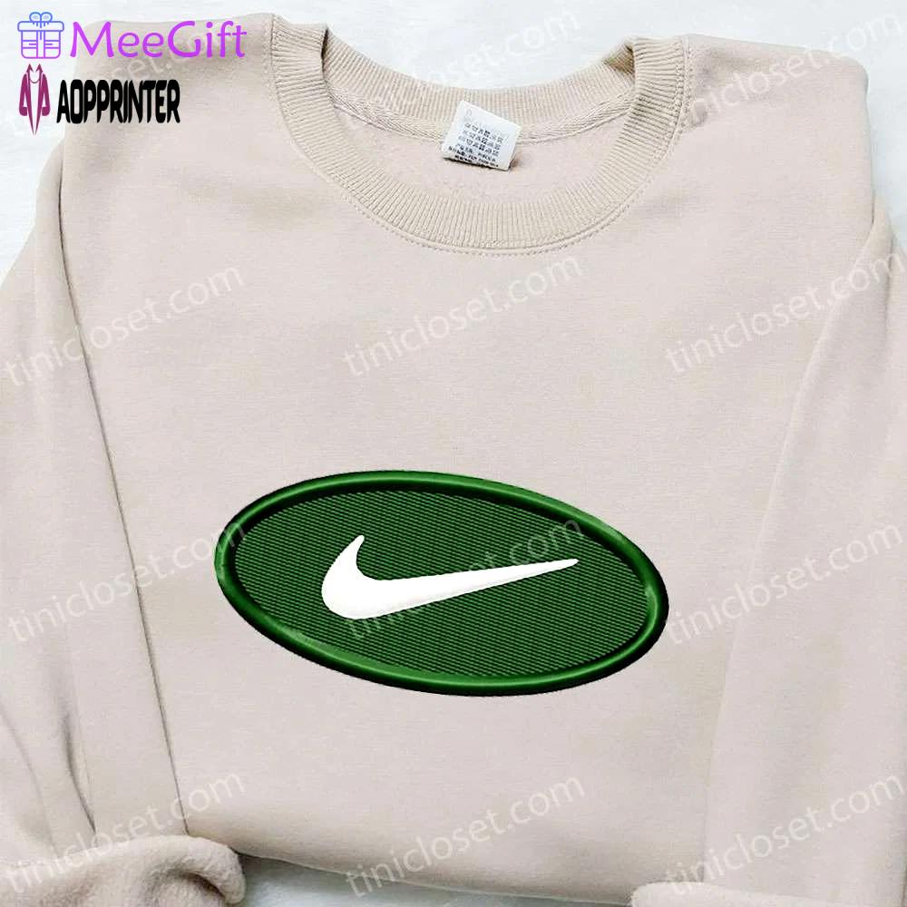 Nike inspired oval emblem embroidered shirt – perfect family gift Embroidered Shirt