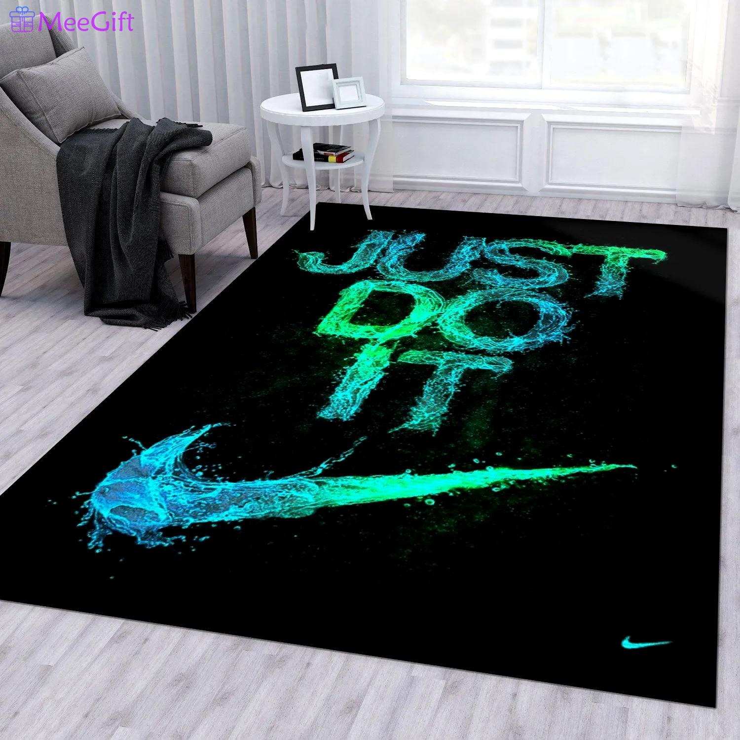 Nike logo type 800. Upgrade Your Living Room with Luxury Home Decor: Area Carpets, Floor Decor, Door Mats, and Hot Gift Items with style a High-End Fashion Brand Rectangle Rug