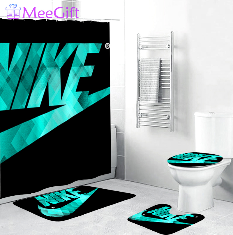Nike turquoise hypebeast bath mat home decor bathroom sets luxury fashion brand Bathroom Set