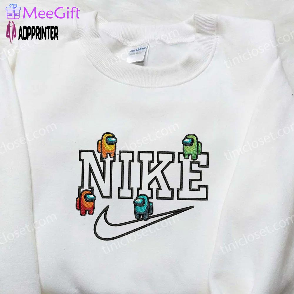Nike x among us embroidered shirt: funny & inspired design Embroidered Shirt